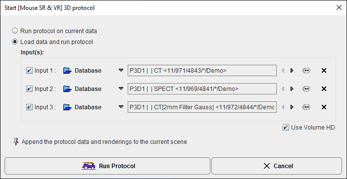 P3D Protocol Dialog