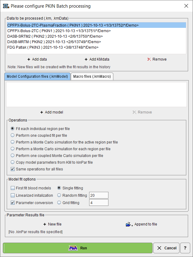 Batch Mode Config