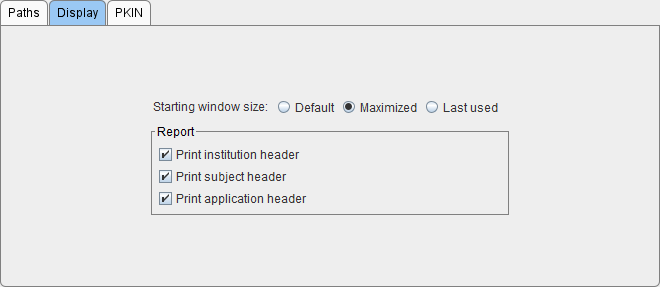 PKIN Report Configuration