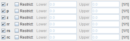 PXMOD Correlation Model Parameter